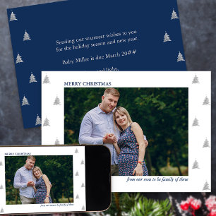 Bald zu einer Familie von drei Foto Urlaub Schwang Ankündigung