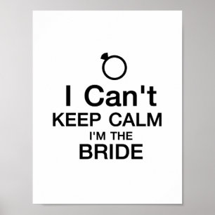 Bald zu Frau Bachelor Party Bride Team Hochzeit Poster