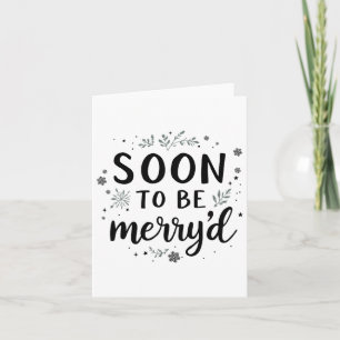 Bald zu Merryd Weihnachten Verlobten Paar Matchin Karte
