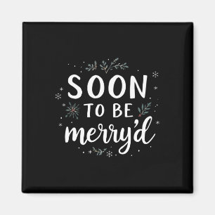 Bald zu Merryd Weihnachten Verlobten Paar Matchin Magnet