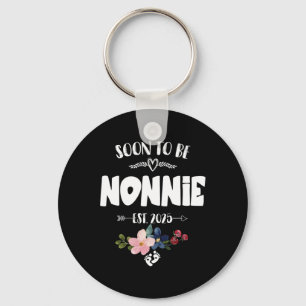 Bald zu Nonnie 2025 Mütter Tag erste Mal Nonn Schlüsselanhänger