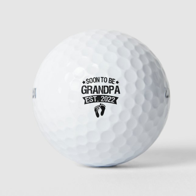 Bald zu Opa 2022 Neues Geborenes Baby Geschenk Golfball (Vorderseite)