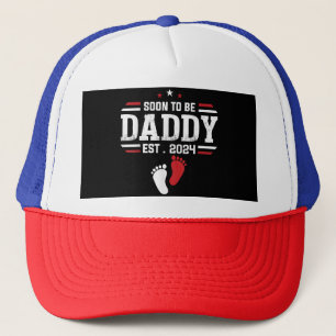 Bald zu Papi 2024 New Dad 2024 Erstmals Vater Truckerkappe