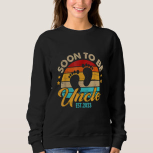 Bald zu sein Onkel 2023 Vatertag zum ersten Mal Va Sweatshirt