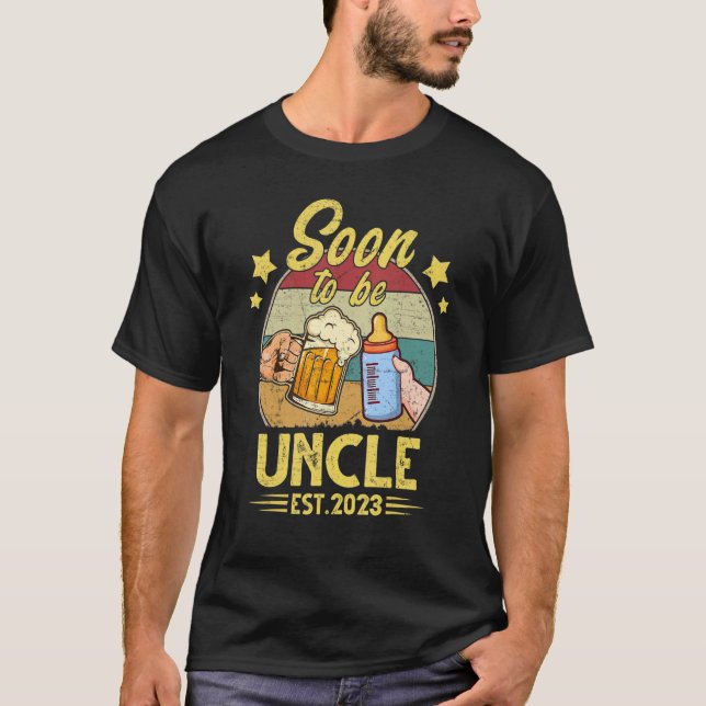Bald zu Uncle Est 2023 Männer Retro erste Mal Unc T-Shirt (Vorderseite)