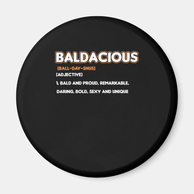 Baldacious Alopecia Baldness Geschenk Magnet (Vorne)