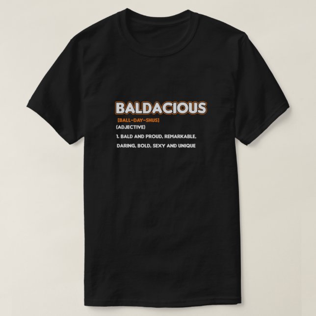 Baldacious Alopecia Baldness Geschenk T-Shirt (Design vorne)