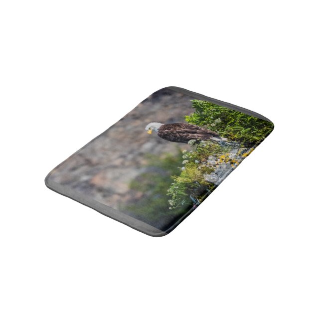 Baldadler auf dem Felsen Badematte (Schrägansicht)