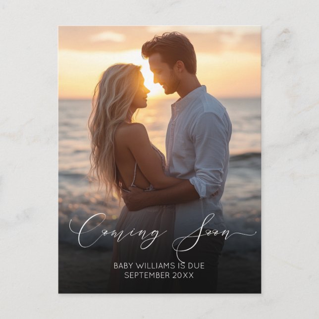 Balde Ankündigung der Schwangerschaft im Foto (Vorderseite)