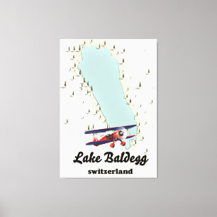 Baldeggersee Schweiz Karte Leinwanddruck