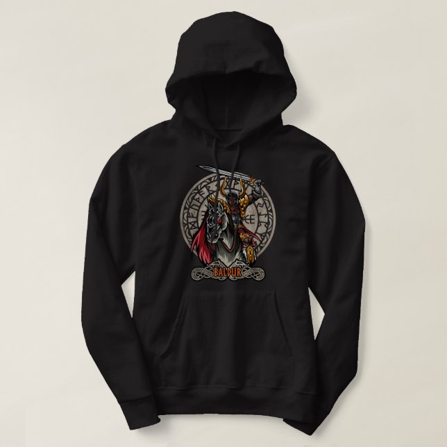 Baldur Norse Mythology Valhalla Viking Nordic God Hoodie (Design vorne)