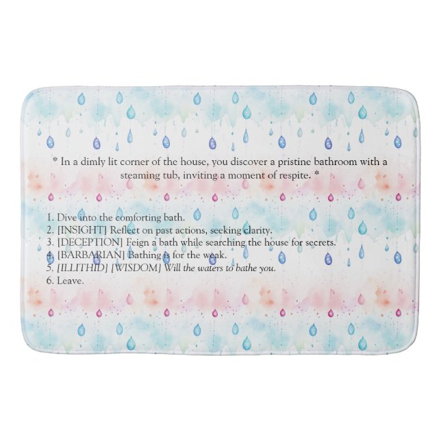 Baldur's Gate 3 Inspiriert Badematte (Vorderseite)