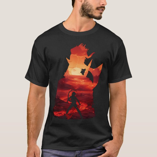 Baldurs Gate 3 - Karlach Negative Illusion T-Shirt (Vorderseite)
