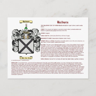 Baldwin (Bedeutung) Postkarte