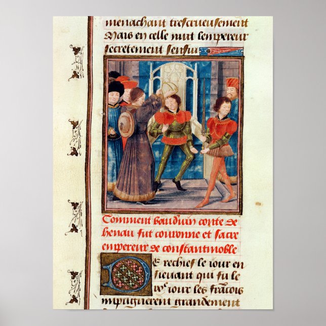 Baldwin I Sechster Graf von Hainaut gekrönt Poster (Vorne)