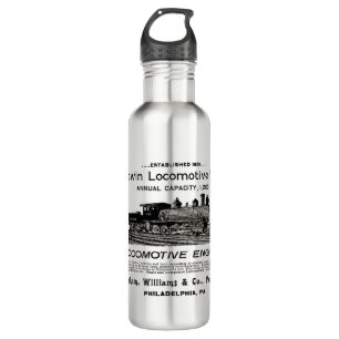 Baldwin Locomotive Works 1895    Edelstahlflasche