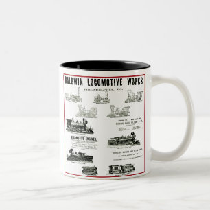 Baldwin Locomotive Works Zweifarbige Tasse