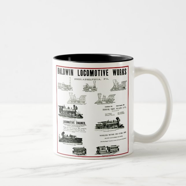 Baldwin Locomotive Works Zweifarbige Tasse (Rechts)