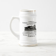 Baldwin Lokomotive bearbeitet Bier 1895 Stein