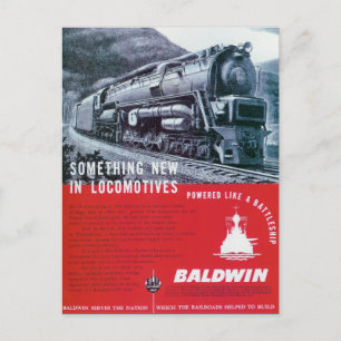 Baldwin-Lokomotive S-2-Dampfturbinentriebfahrzeug Postkarte