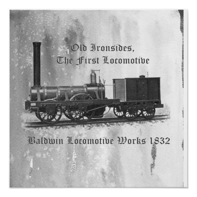 Baldwin Lokomotive Werk , Alte Eisenbahne 1832 Poster (Vorderseite)