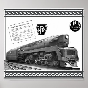Baldwin-Pennsylvania Eisenbahn T-1 Dampflokomotive Poster