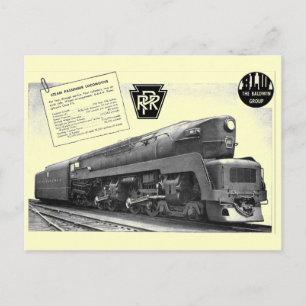 Baldwin-Pennsylvania Railroad T-1 Dampflokomotive Postkarte