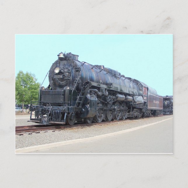 Baldwin- Reading Railroad Locomotive 2124 Postkarte (Vorderseite)