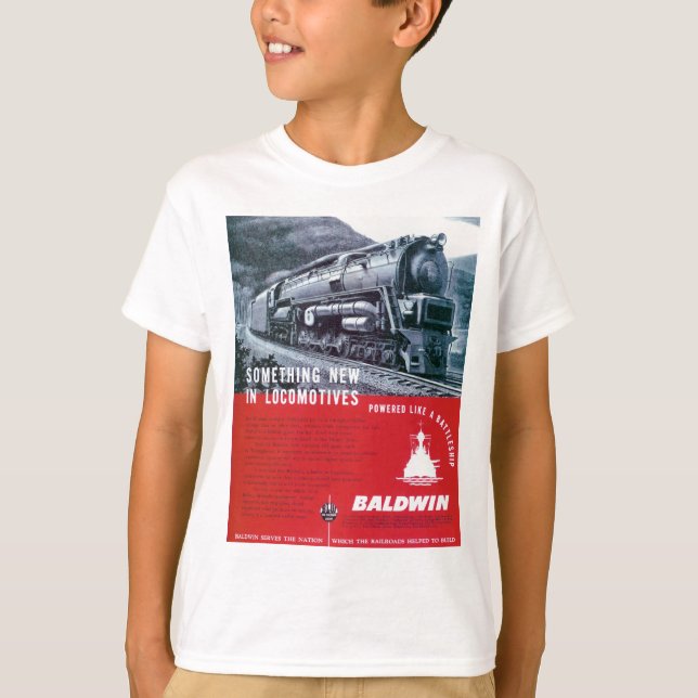 Baldwin sich fortbewegende Lokomotive Dampf-S-2 T-Shirt (Vorderseite)