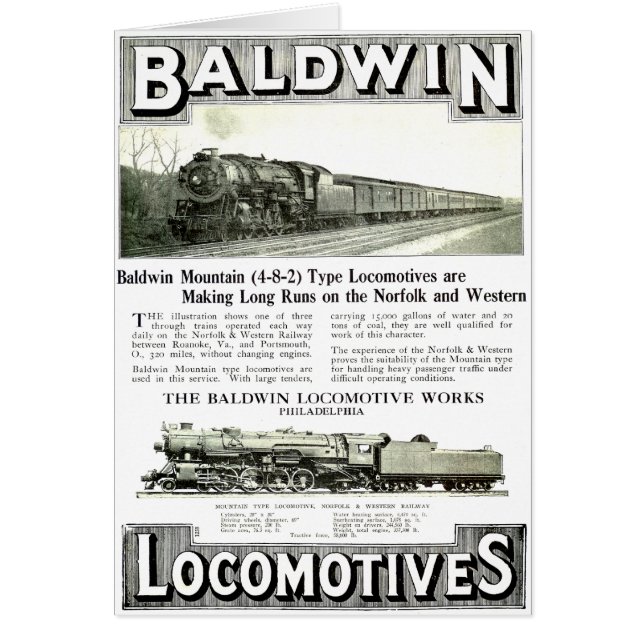 Baldwin Steam Locomotive Works (Vorne)