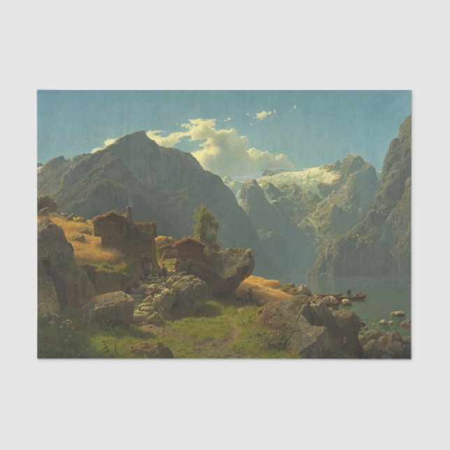 Bale Beach, Hans Fredrik Gude Seidenpapier (Vorderseite)