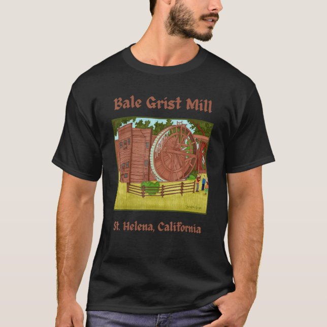 Bale Grist Mill St Helena Kalifornien Napa Tal H T-Shirt (Vorderseite)