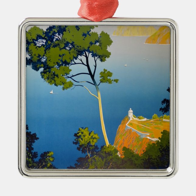 Balearen Vintag Französisch Reisen Ornament Aus Metall (Vorne)