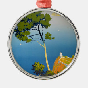 Balearen Vintag Französisch Reisen Silbernes Ornament