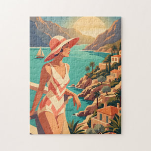 Balearen Vintage-Frauen-Puzzle Szenisch Puzzle