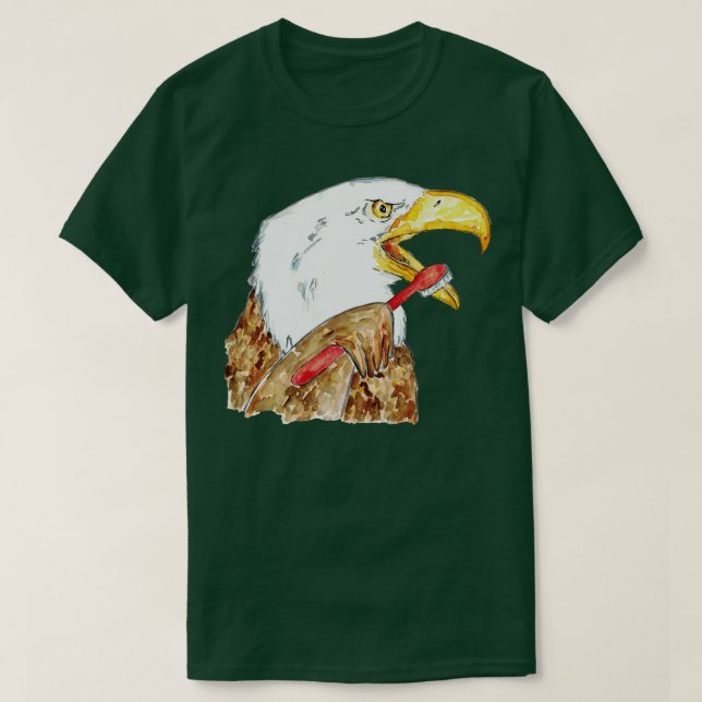 Balearenadler Zahnputz Wasserfarbe T-Shirt (Design vorne)