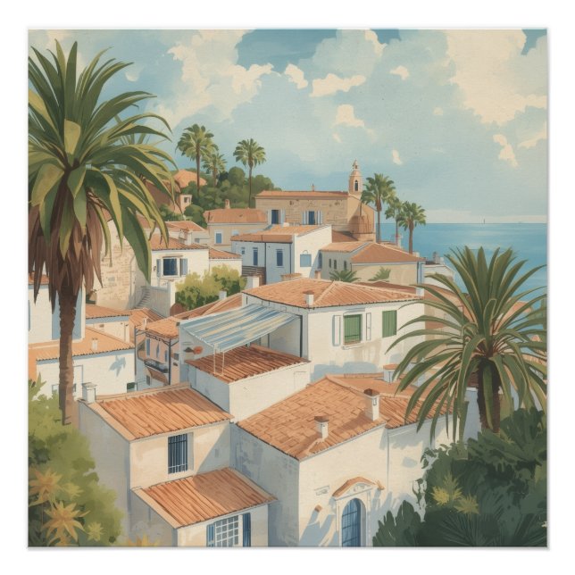 Balearic Islands Vintage French Travel Poster (Vorderseite)