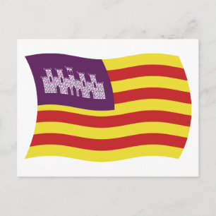 Balearische Inseln Flagge Postkarte