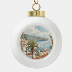 Balearische Inseln Vintage Französisch Reise Keramik Kugel-Ornament