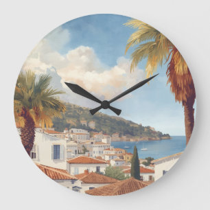 Balearische Inseln Vintage Französische Reise Große Wanduhr