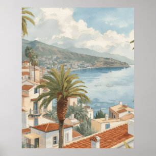 Balearische Inseln Vintage Französische Reise Poster