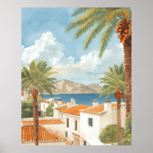 Balearische Inseln Vintage Französische Reise Poster