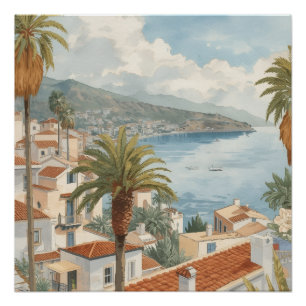 Balearische Inseln Vintage Französische Reise Poster