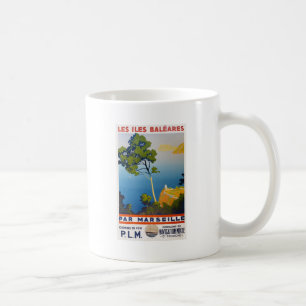 Balearische Inseln Vintage Französische Reise Tasse