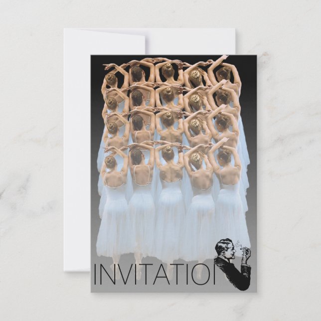 Balet Ball Gentelmen Einladung (Vorderseite)