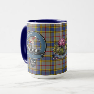Balfour Clan Abzeichen & Tartan Tasse