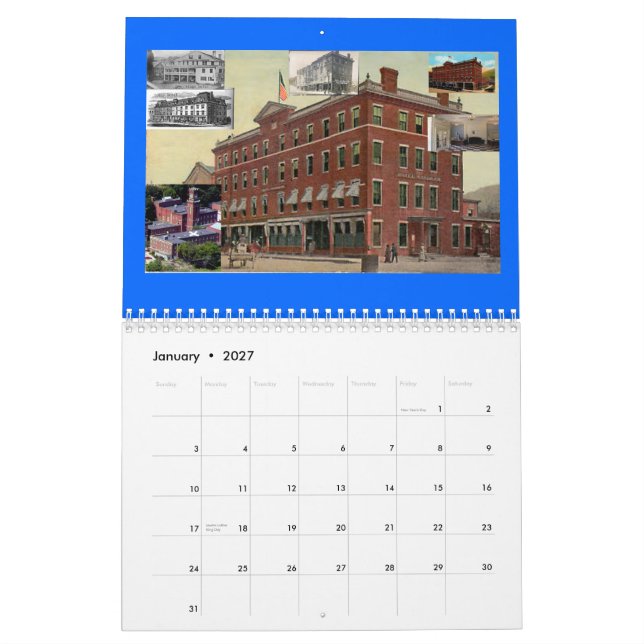 Balgfall-Geschichtegewohnheit Druckkalender Kalender (Jan 2027)