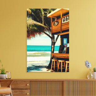 Bali Beach Cafe Bar Leinwanddruck