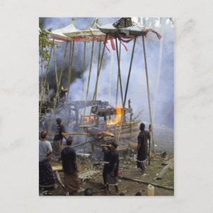 Bali, Beerdigungszeremonie in Bali Postkarte