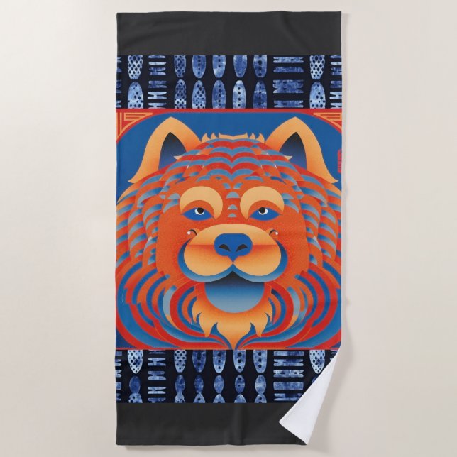 BALI BLISS Chow dog Strandtuch (Vorderseite)